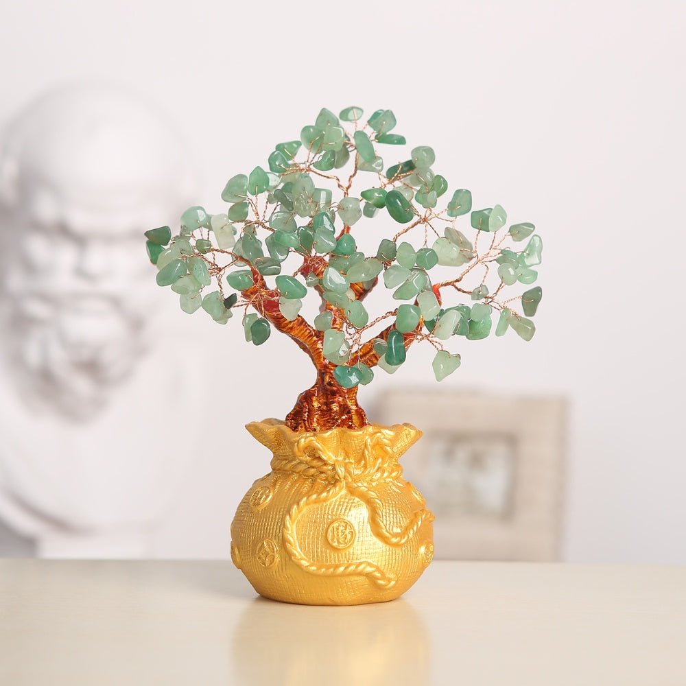 Green Aventurine Asian-Style Money Tree